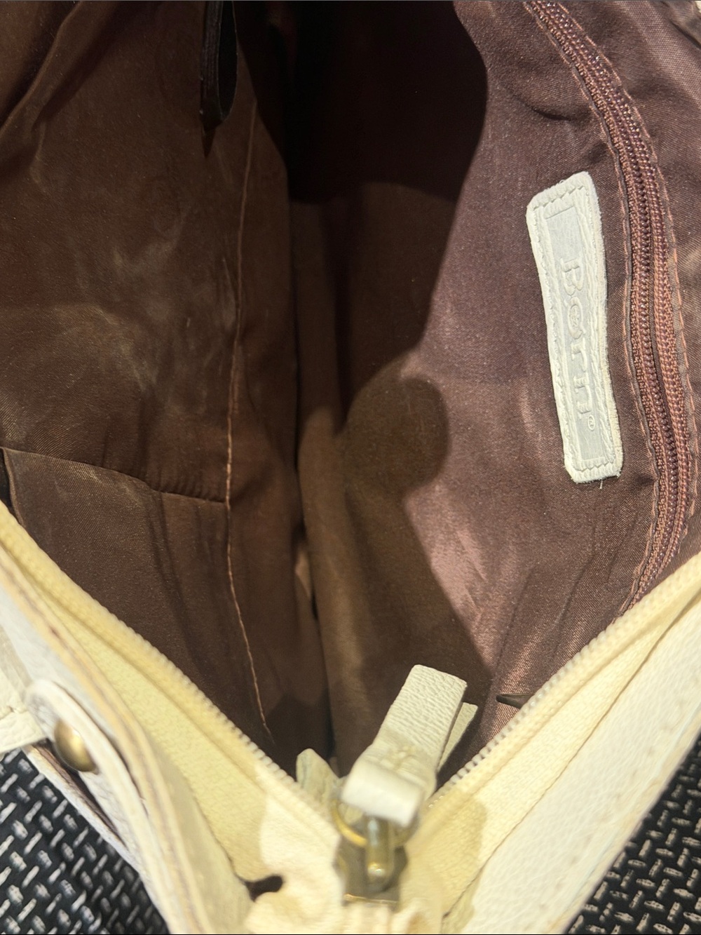 Born White Leather Crossbody with Front Stitch Detail - Picture 8 of 14
